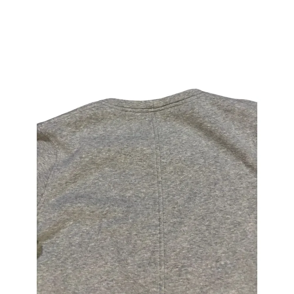 Lululemon Yes Fleece Crewneck Sweatshirt Gray Side Zips Pocket Size 6 Activewear